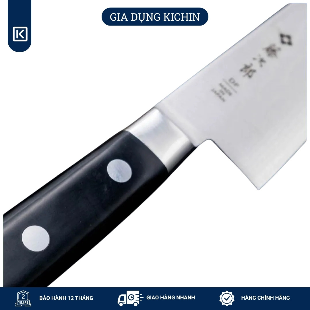 Dao bếp Nhật cao cấp Tojiro Santoku thép VG10 - Dao thái đa năng 210mm F500