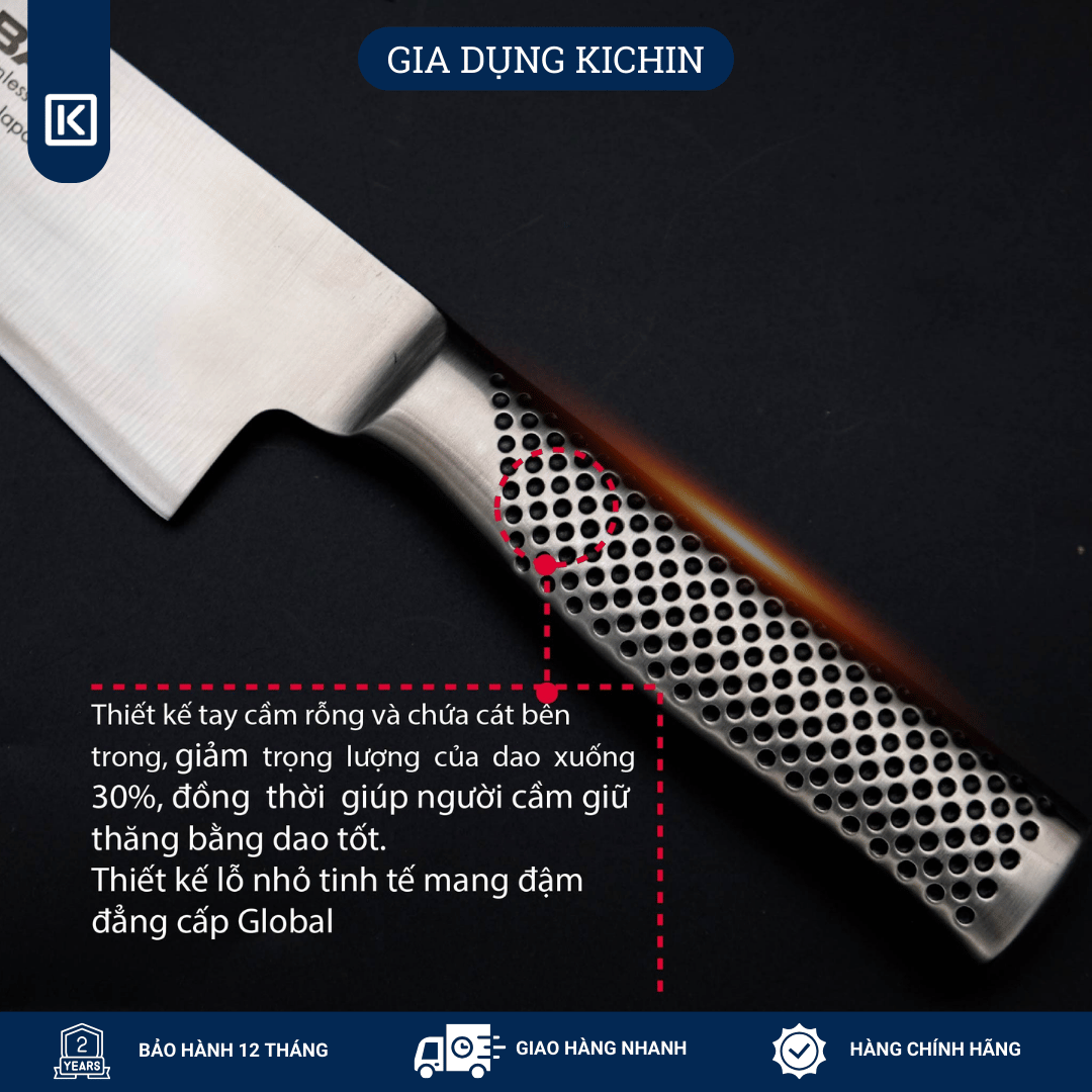 Dao bếp Nhật cao cấp Global G16 Chef - Dao thái thịt cá (240mm)