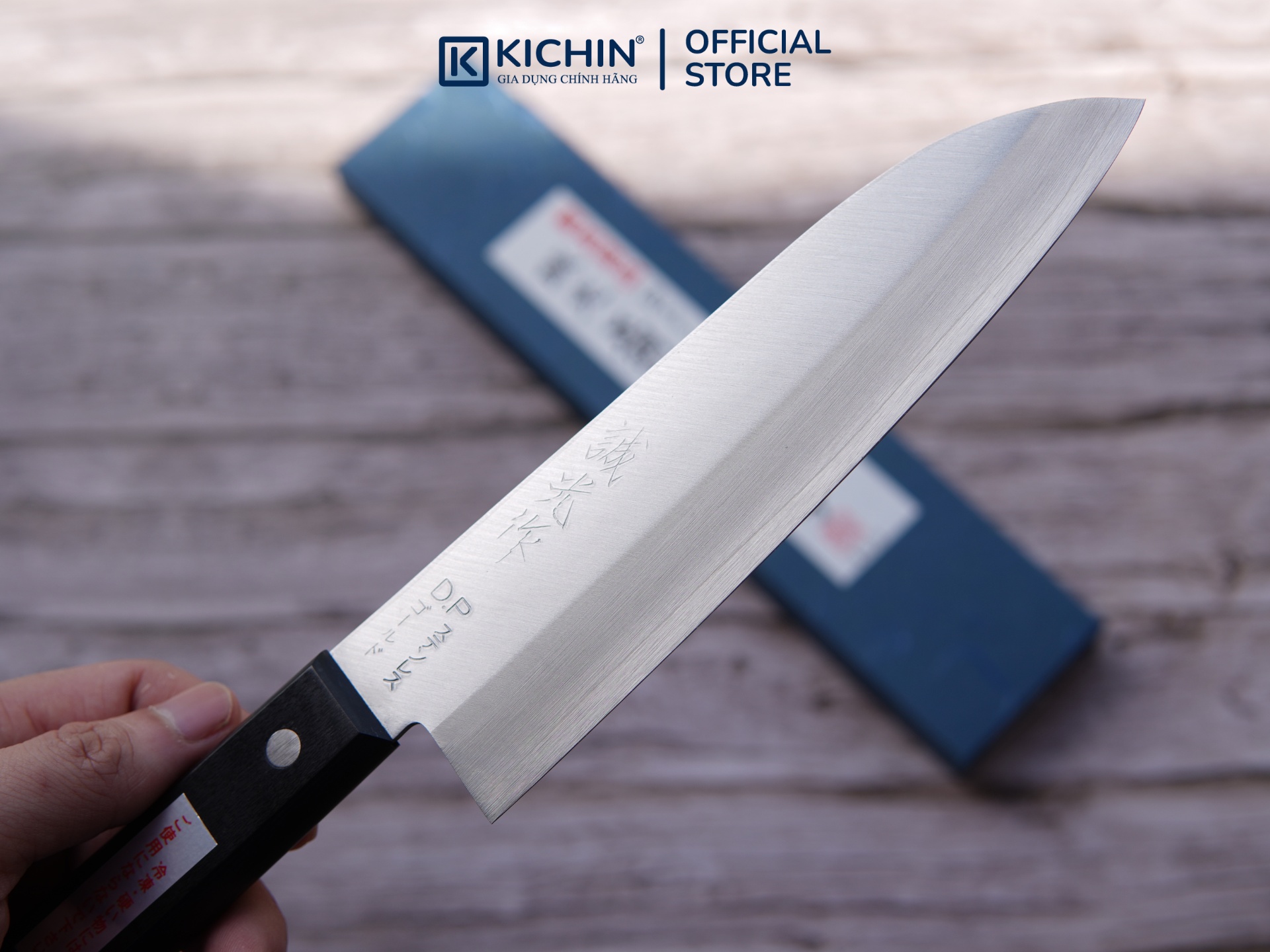 Dao Nhật Thủ Công Cao Cấp Miki Hamono Santoku VG1 3 Lớp (165mm)