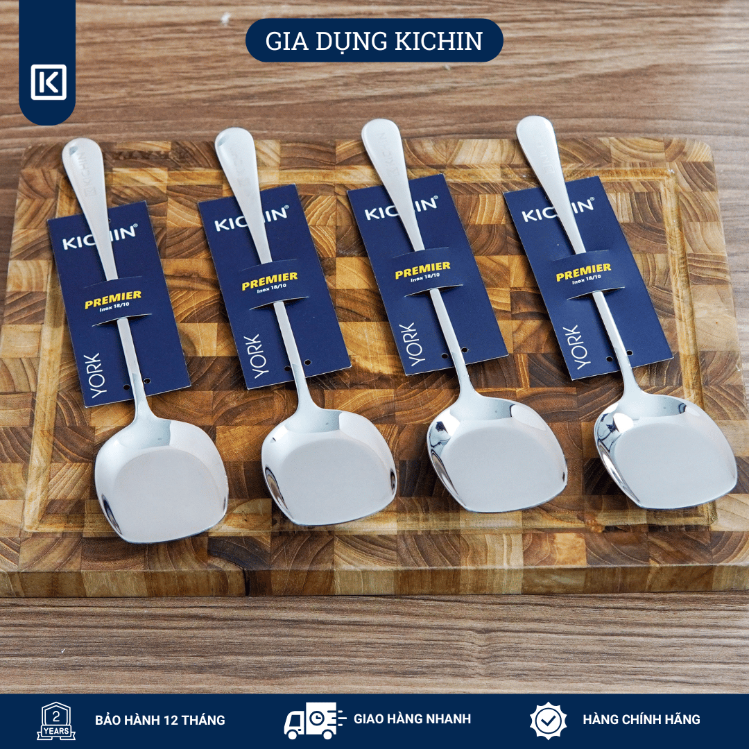 Xẻng lật thức ăn không lỗ cao cấp inox 304 thương hiệu Kichin KX-02