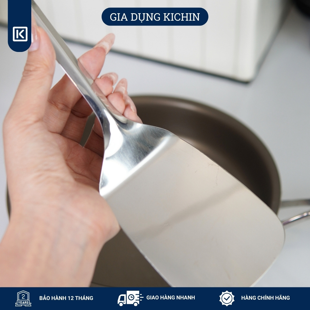 Xẻng inox cao cấp không lỗ Kai Nhật Bản 33 cm