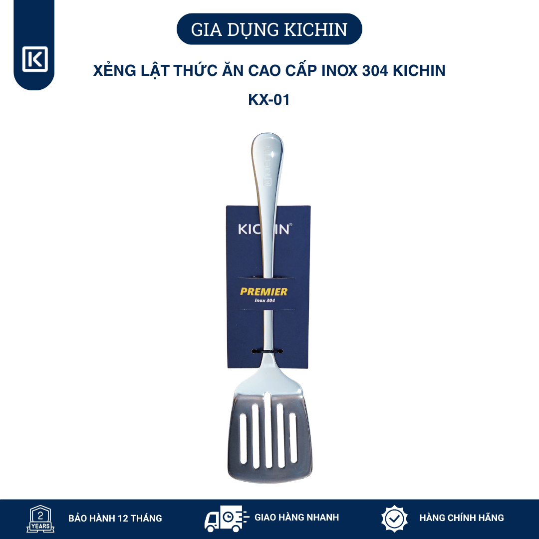 Xẻng lật thức ăn cao cấp inox 304 thương hiệu Kichin KX-01