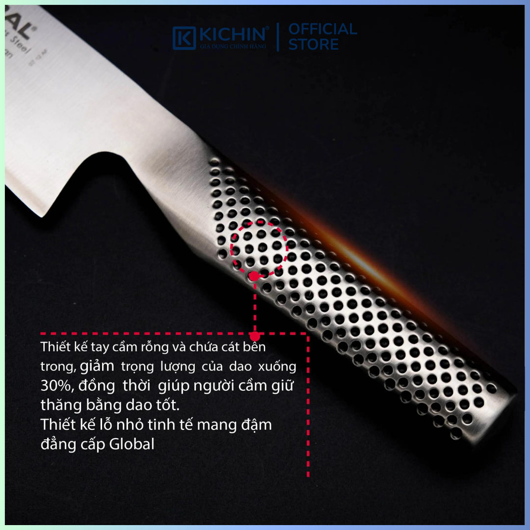 Dao bếp Nhật cao cấp Global G2 Chef - Dao thái thịt cá (200mm)