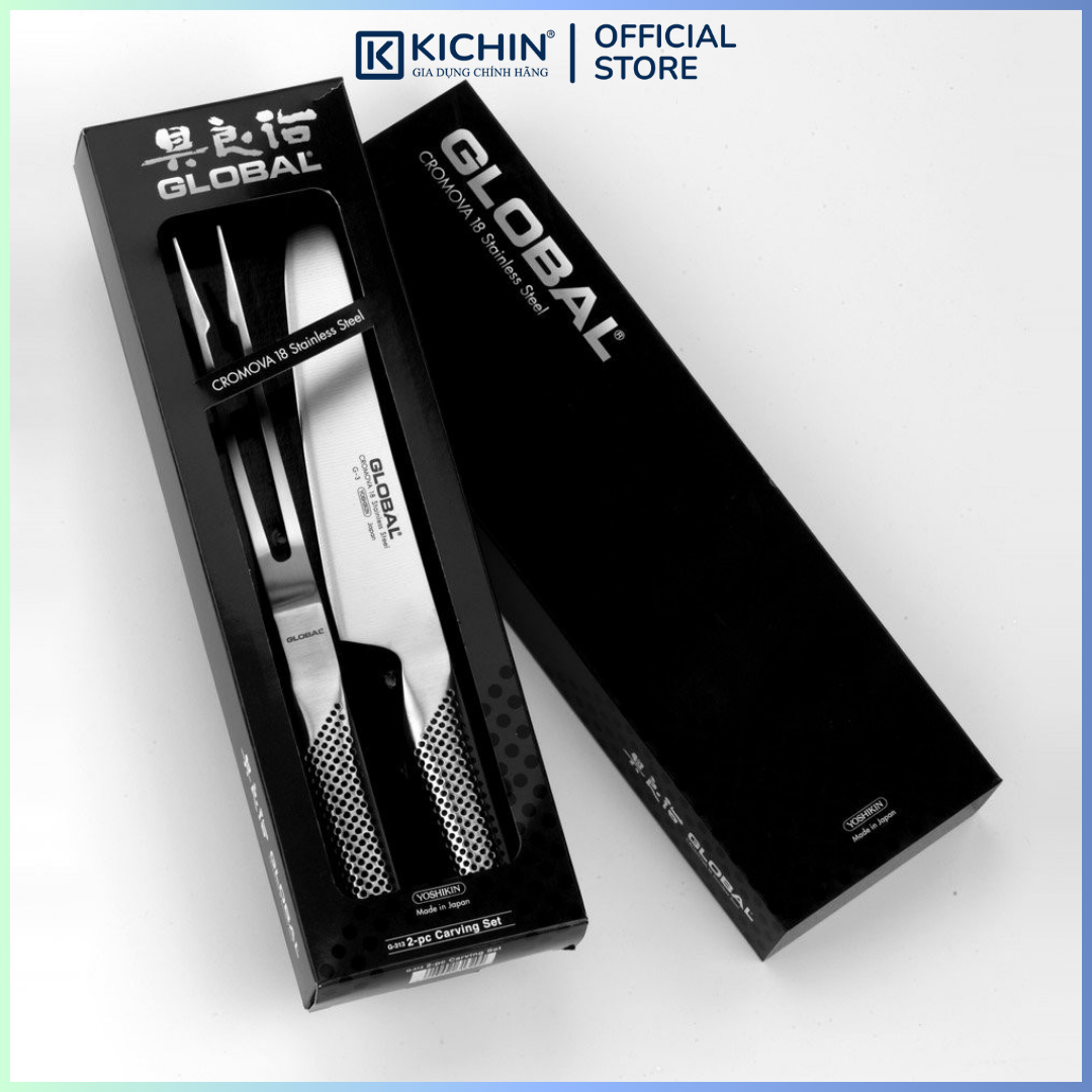 Bộ dao bếp Nhật cao cấp Global Carving Set Bộ dao thái và xiên thịt G313
