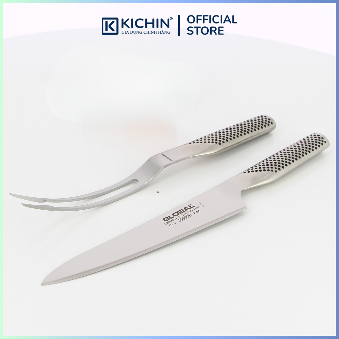 Bộ dao bếp Nhật cao cấp Global Carving Set Bộ dao thái và xiên thịt G313