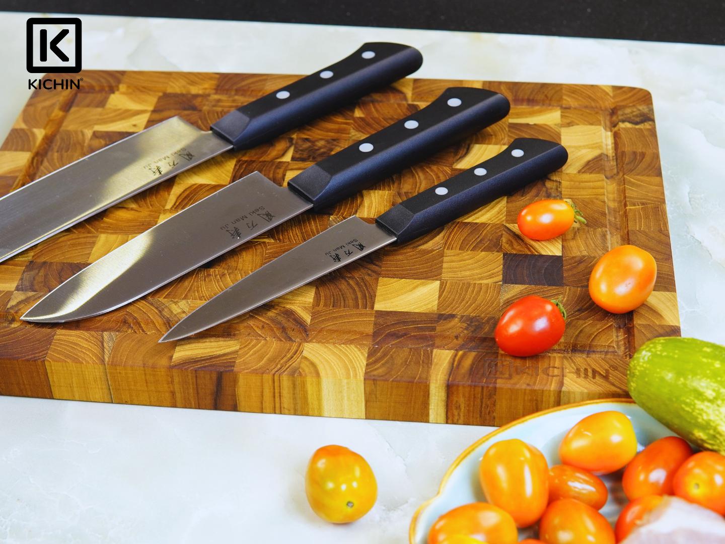 Combo 3 dao Nhật cao cấp KAI Ấn Seki ManJu + Mài dao KICHIN