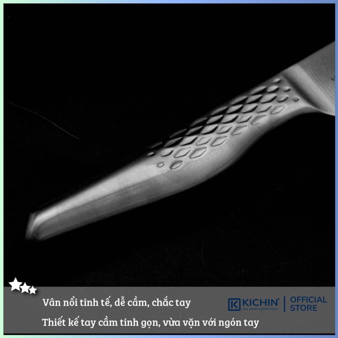 Dao bếp Nhật cao cấp KAI Shoso Santoku Hollow - Dao thái 3 trong 1 chống dính AB5157 (165mm)