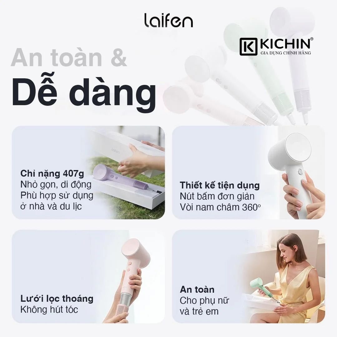 Máy sấy tóc ion âm tốc độ cao Laifen - phiên bản SE