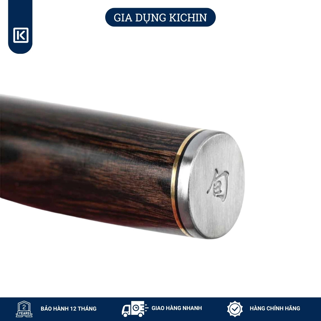 Dao bếp Nhật cao cấp Shun Premier Chef - Dao thái thịt cá thép Damascuss 69 lớp TDM0706 (200mm)