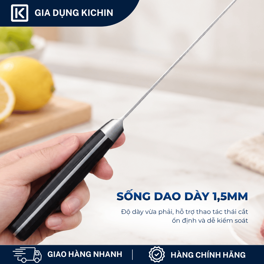 Dao bếp thái đa năng KATANA Essential Santoku - KATA201 (165mm)