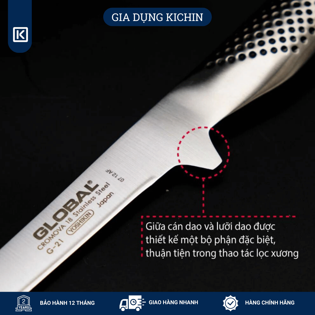 Dao bếp Nhật cao cấp Global G21 Boning Knife - Dao lọc xương (160mm)