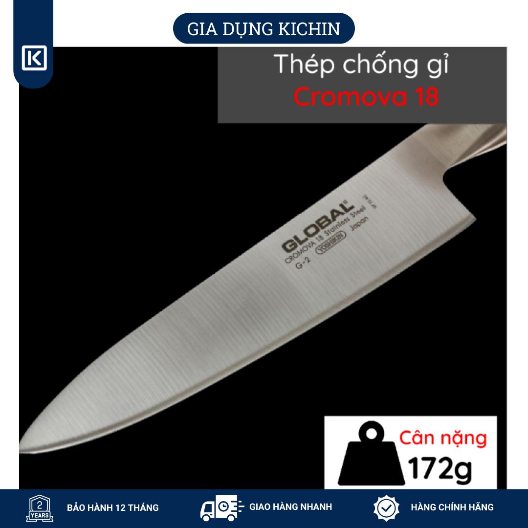 Dao bếp Nhật cao cấp Global G2 Chef - Dao thái thịt cá (200mm)