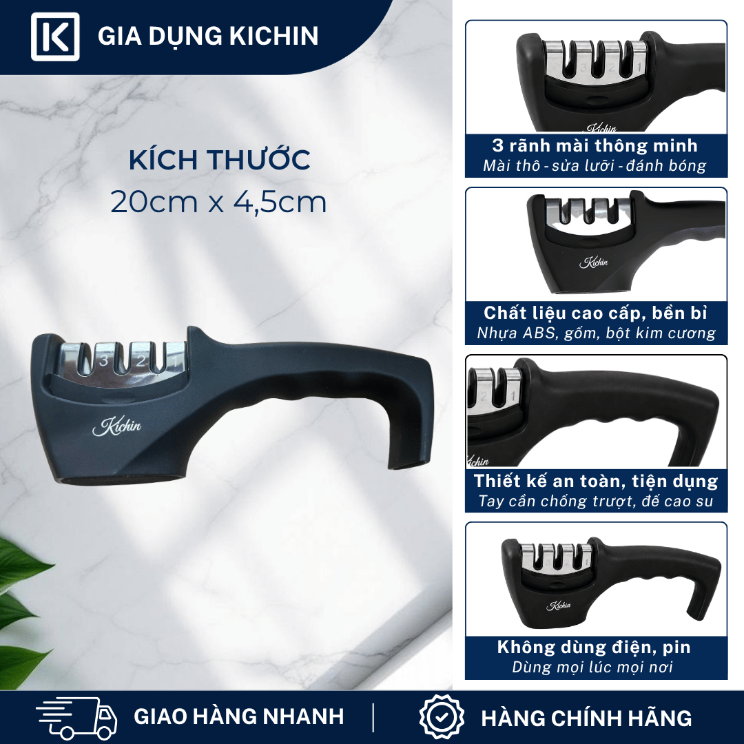 Dụng cụ mài dao 3 bước thương hiệu KICHIN MK-01