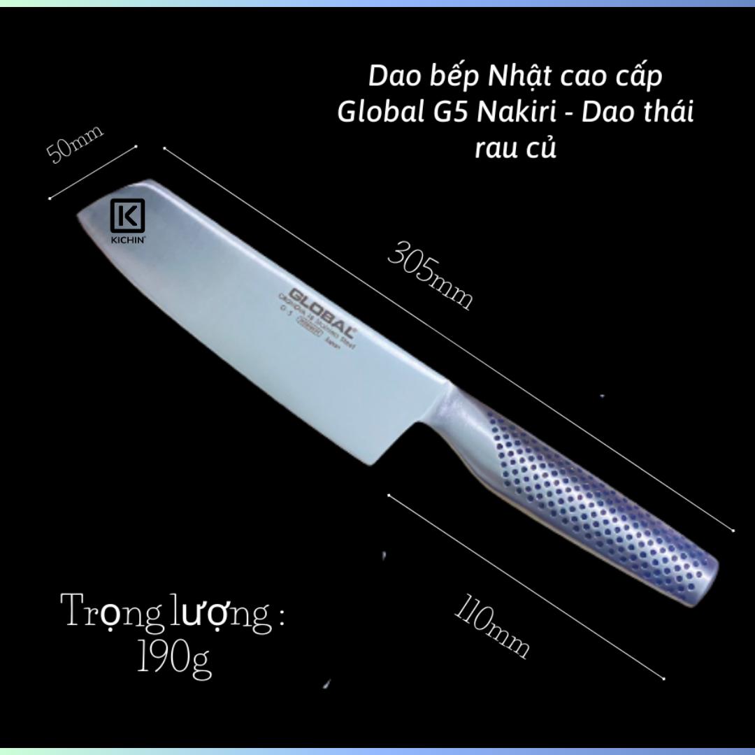 Dao bếp Nhật cao cấp Global G5 Nakiri - Dao thái rau củ(180mm)