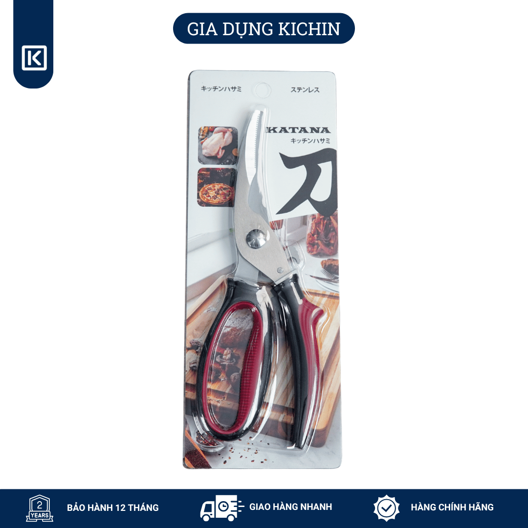 Combo kéo nhà bếp cắt gà và kéo cắt đa năng thương hiệu KATANA
