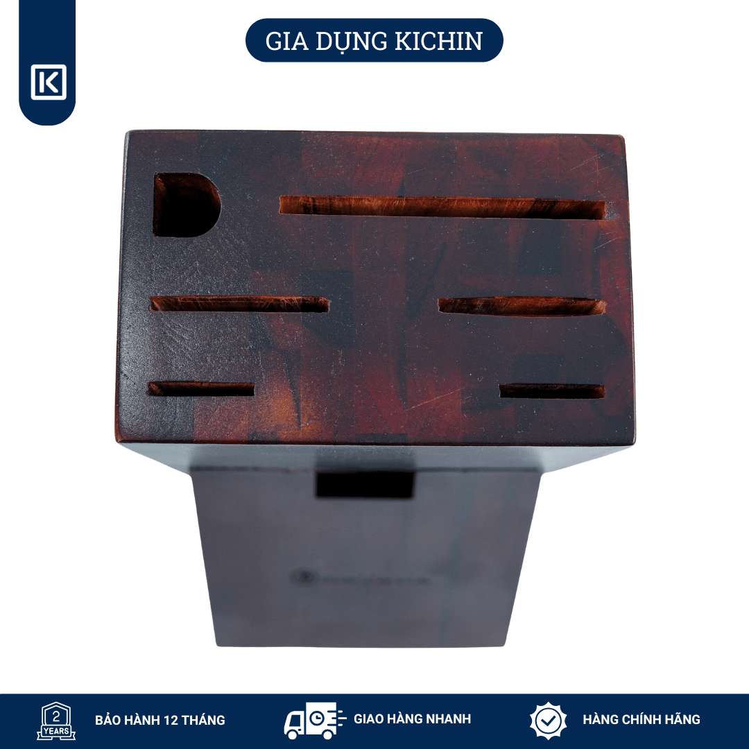 Hộp đựng dao bằng gỗ Teak thương hiệu KATANA màu nâu - DD01