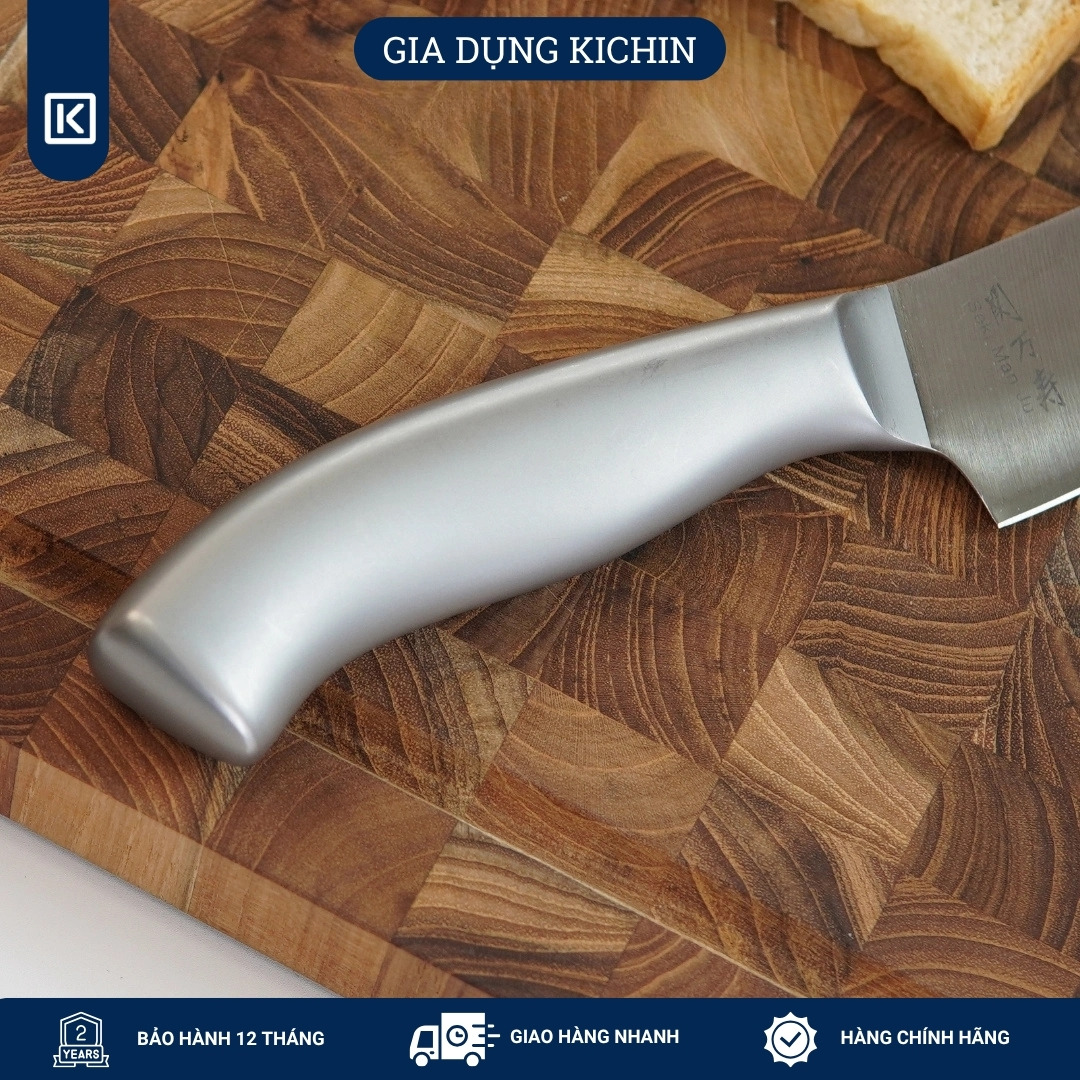 Dao thái đa năng Nhật cao cấp KAI Seki ManJu cán kim loại Santoku - 041BE0403 (165mm)