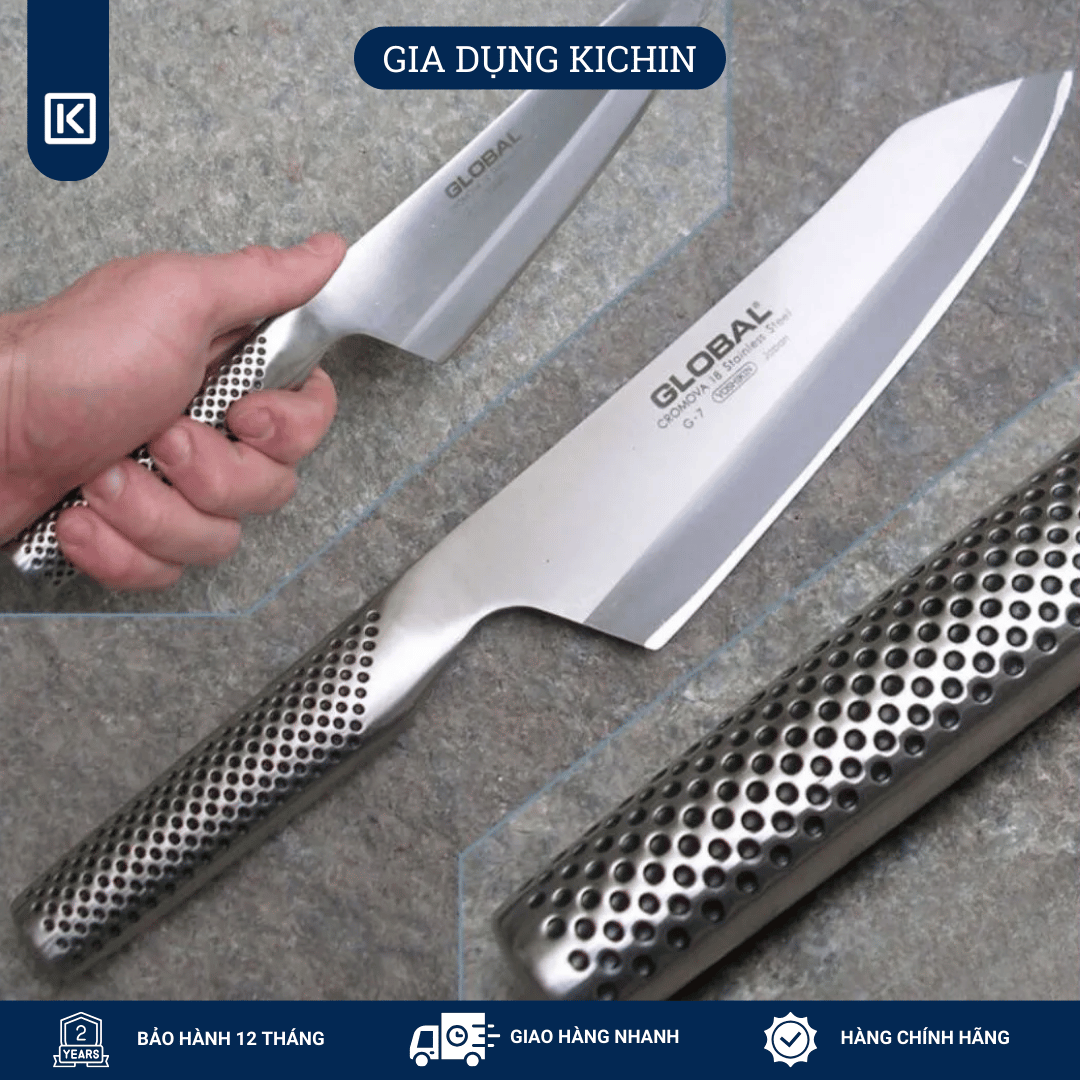 Dao bếp Nhật cao cấp Global G7R Oriental Deba - Dao thái lọc thịt cá (180mm)