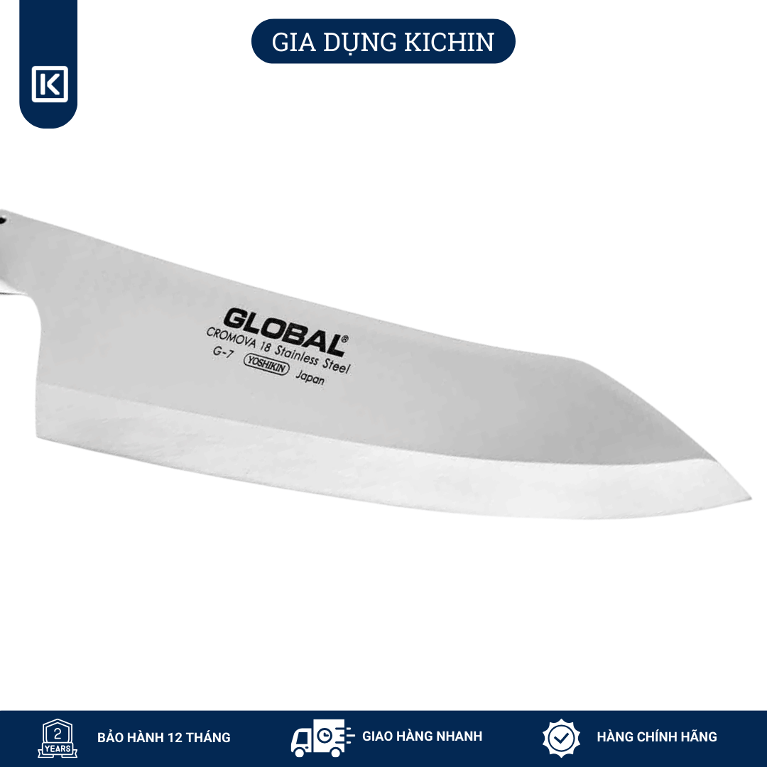 Dao bếp Nhật cao cấp Global G7R Oriental Deba - Dao thái lọc thịt cá (180mm)