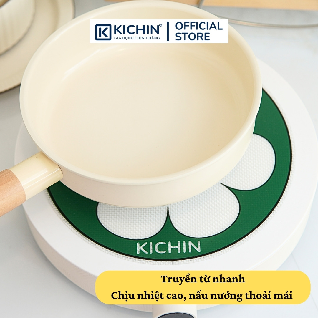 Miếng lót bếp từ Silicon vải sợi thủy tinh cao cấp dày 7mm cảm ứng từ, chịu nhiệt cao, chống trầy xước