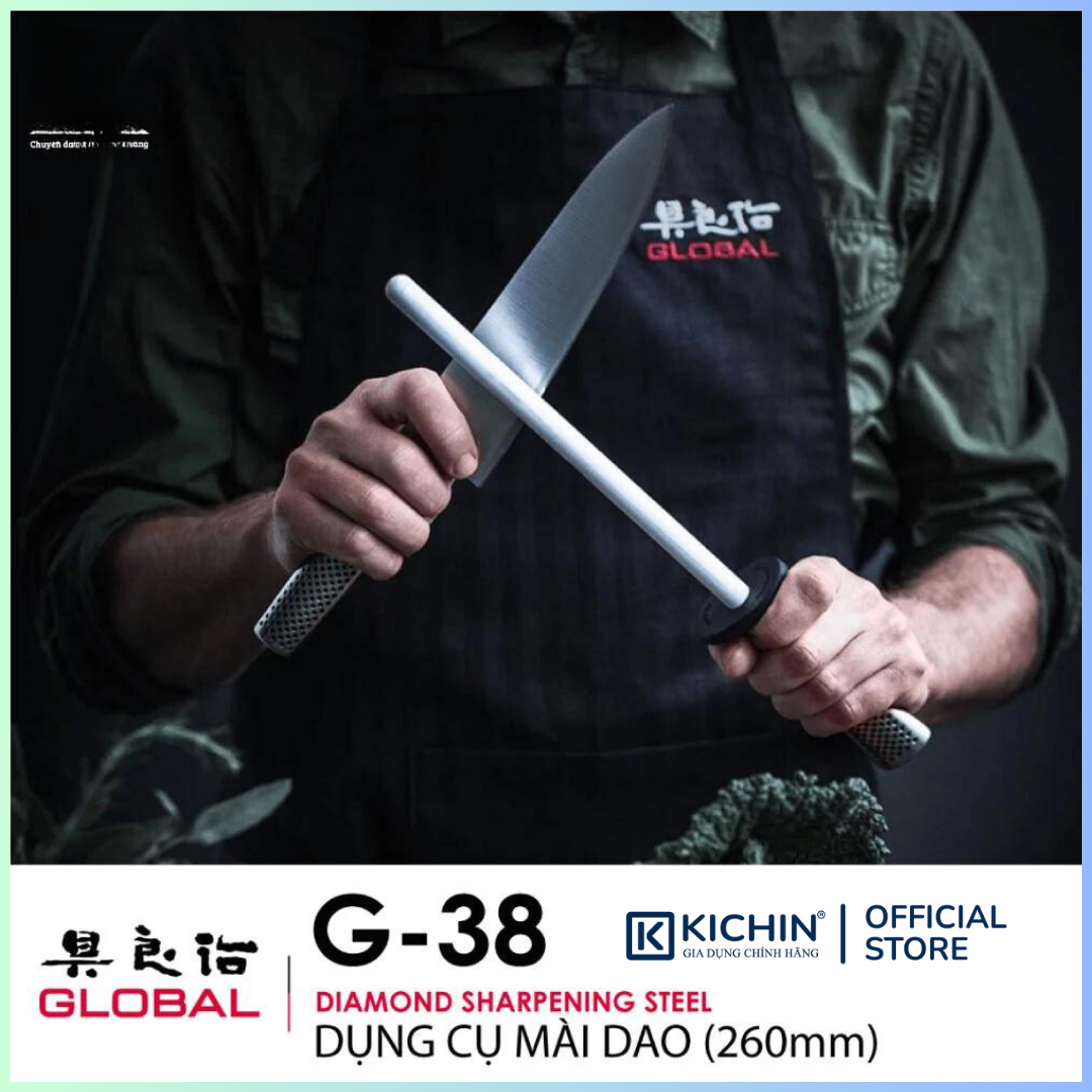 Dụng cụ liếc dao Global G38 Diamond Sharpening Steel (260mm)