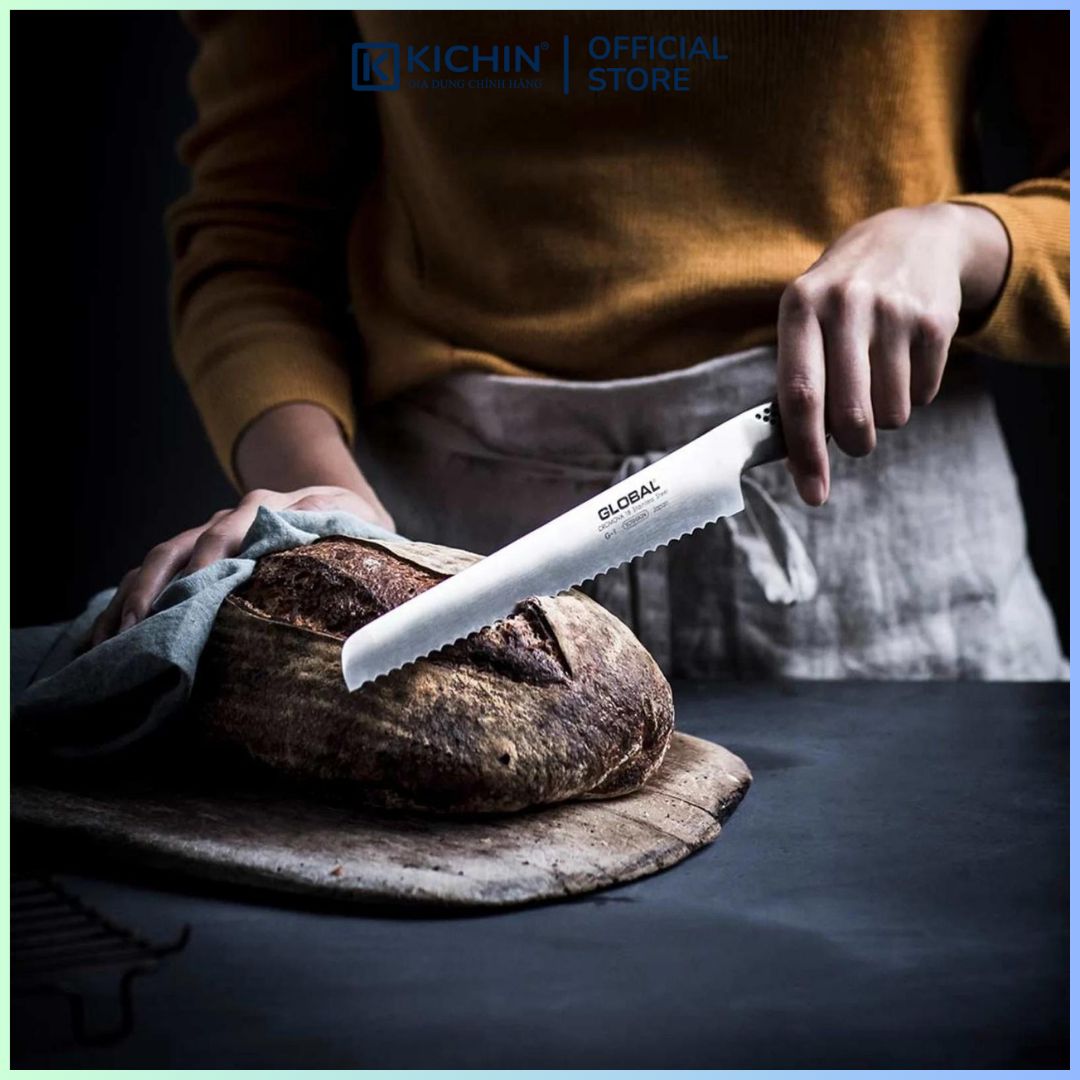 Dao bếp Nhật cao cấp Global G9 Bread - Dao cắt bánh mỳ (220mm)