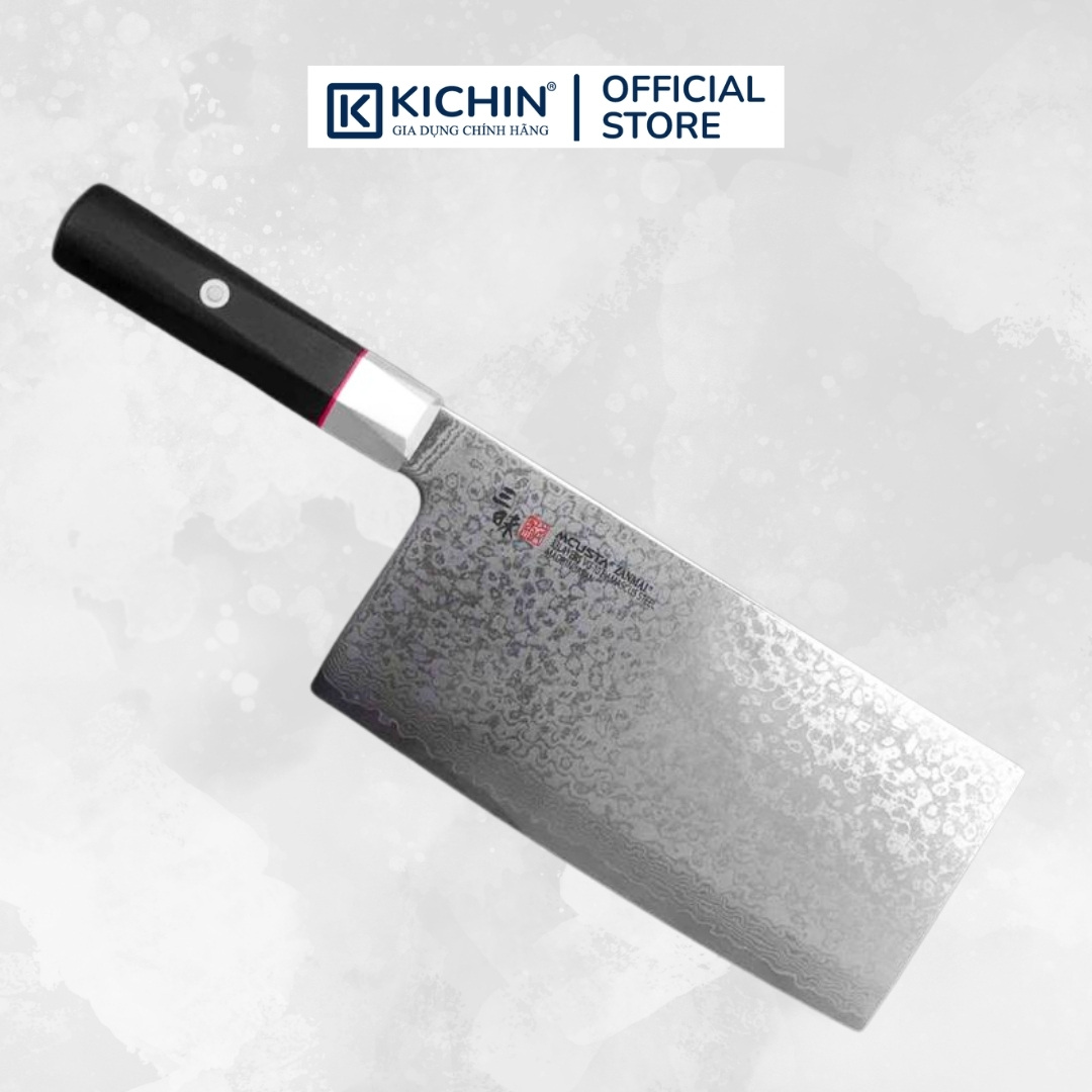 Dao Phay Cleaver Zanmai Mcusta Damascus VG10 180mm