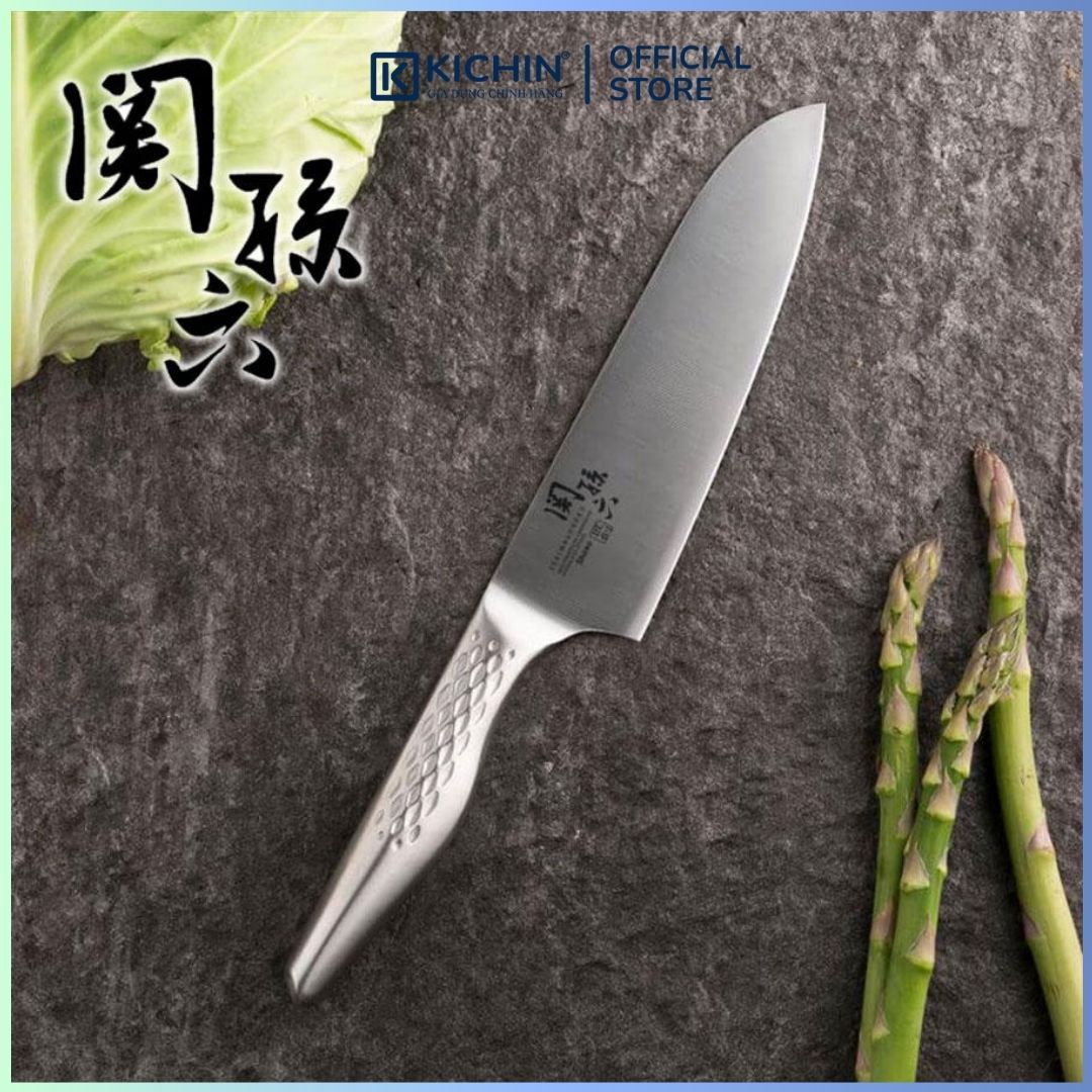 Dao bếp Nhật cao cấp KAI Shoso Santoku - Dao thái 3 trong 1 AB5156 (165mm)