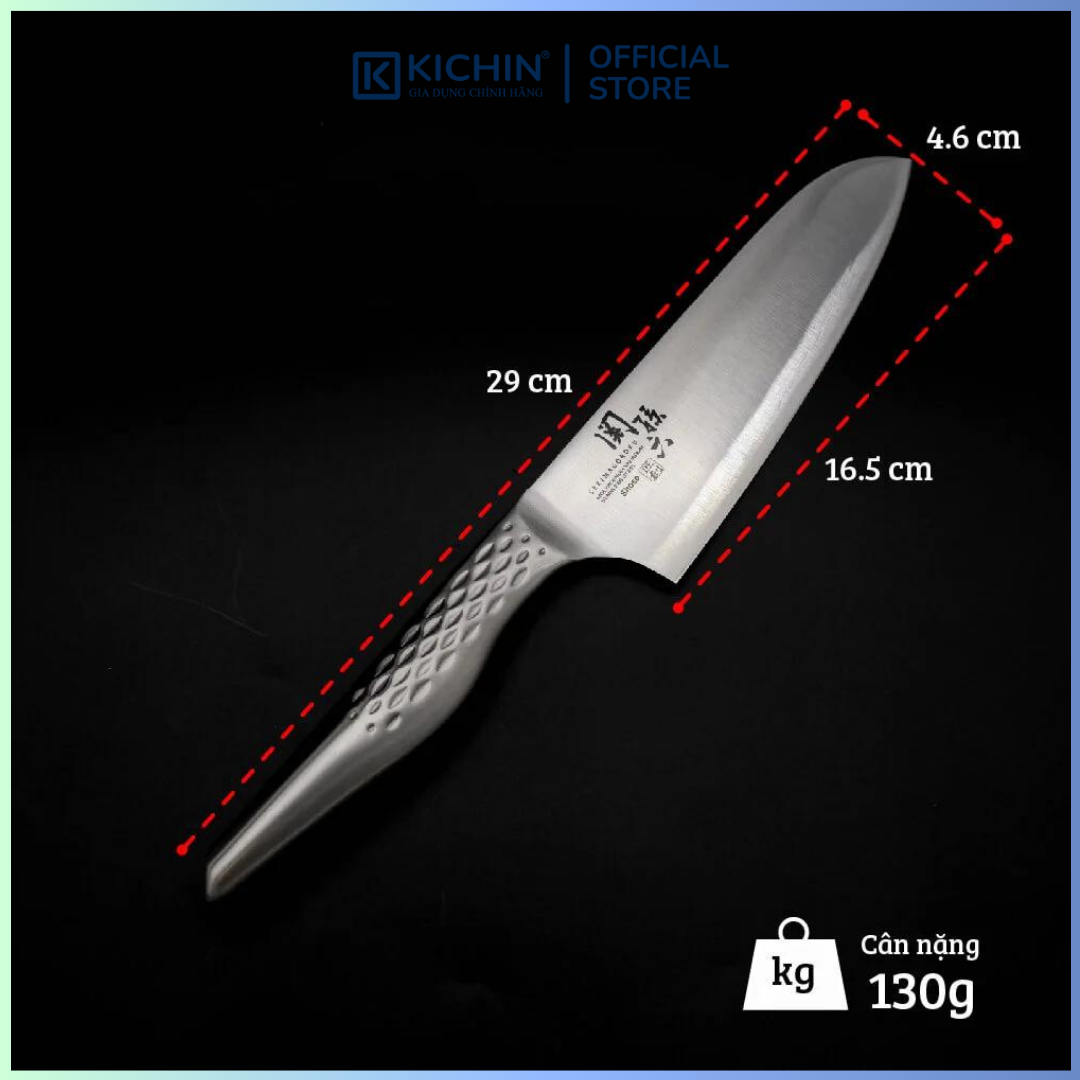 Dao bếp Nhật cao cấp KAI Shoso Santoku - Dao thái 3 trong 1 AB5156 (165mm)