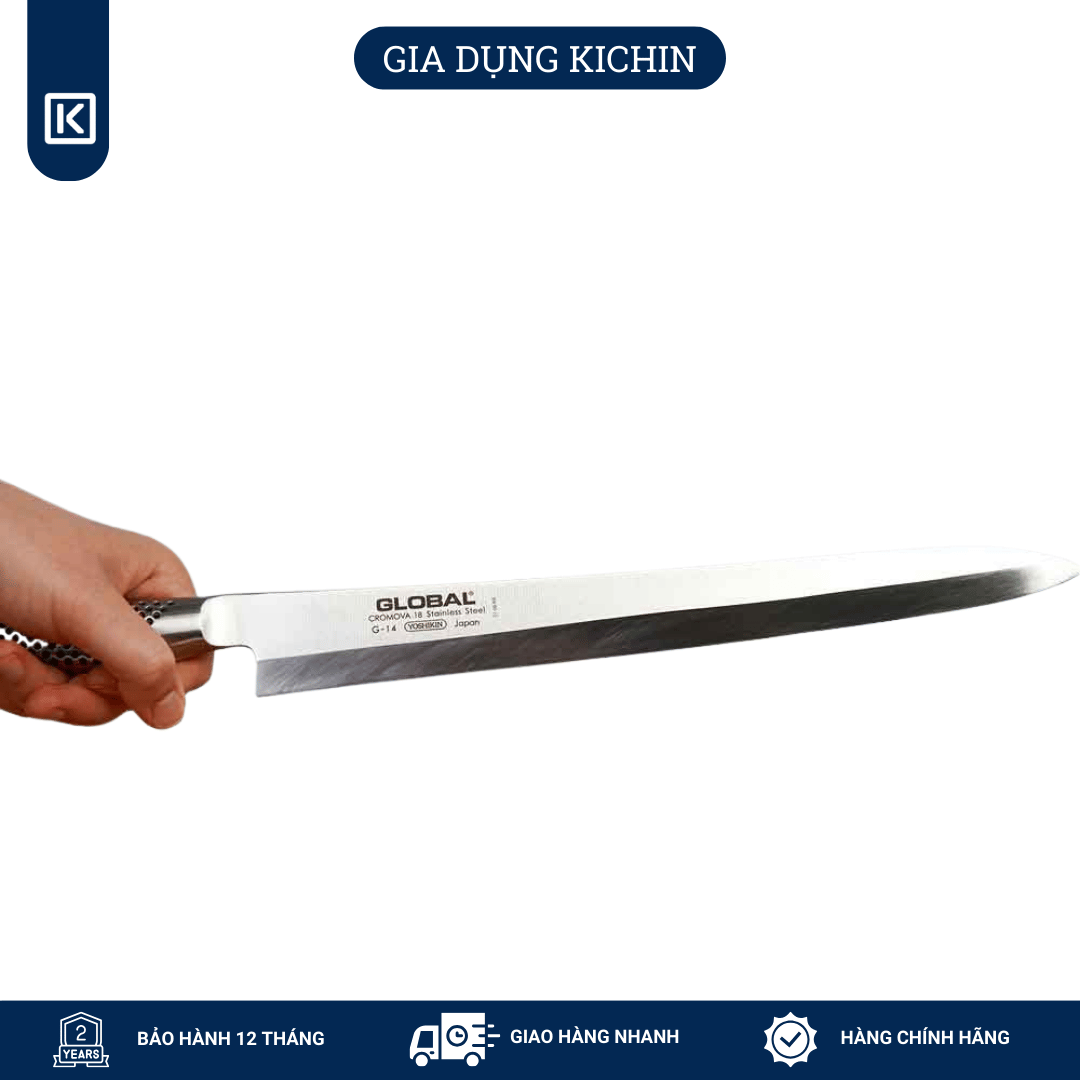 Dao bếp Nhật cao cấp Global G14R Sashimi - Dao Sashimi tay phải (300mm)