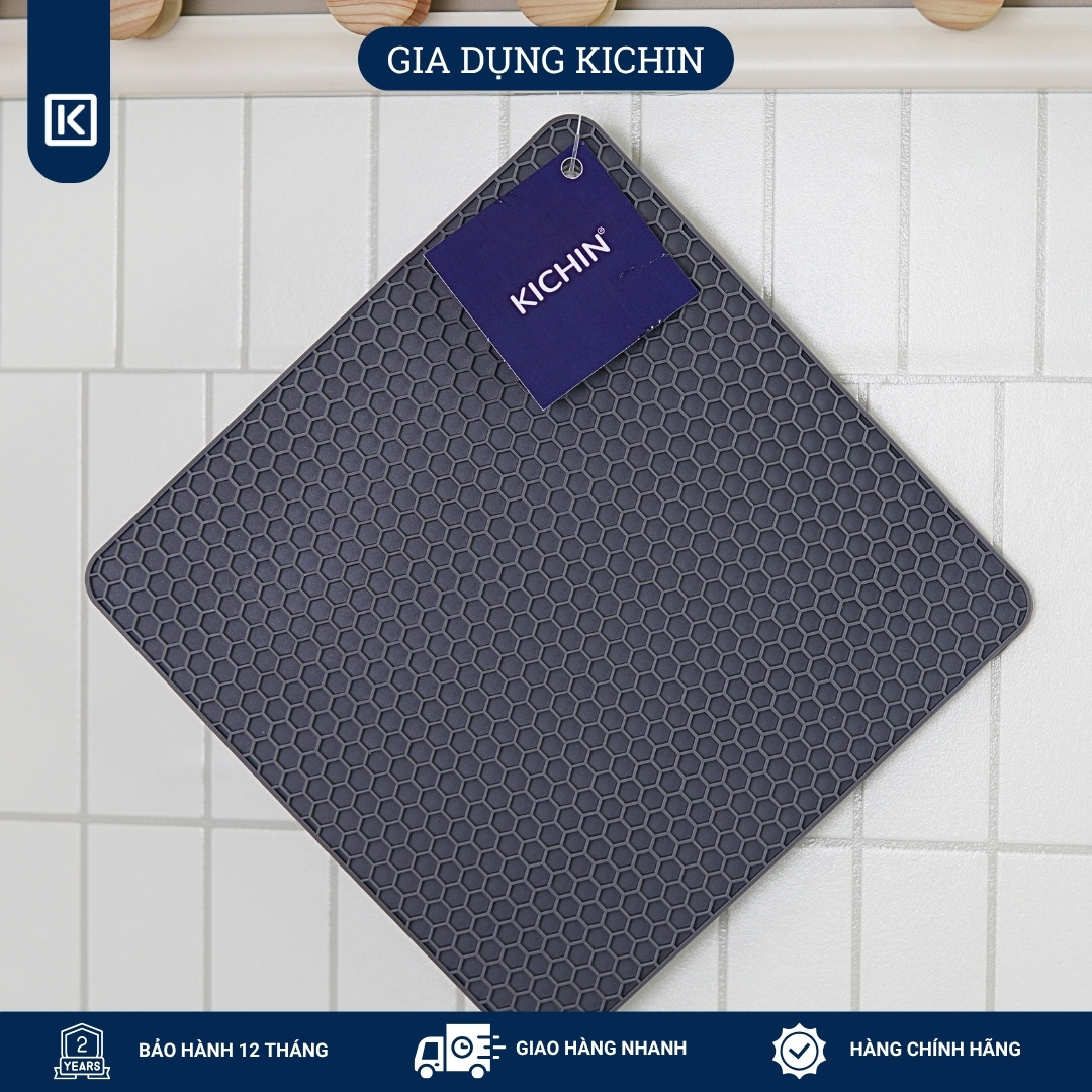Miếng Lót Silicone chịu nhiệt cao cấp Thương Hiệu KICHIN - Bảo vệ, chống trầy bề mặt bếp, bàn, lót nồi