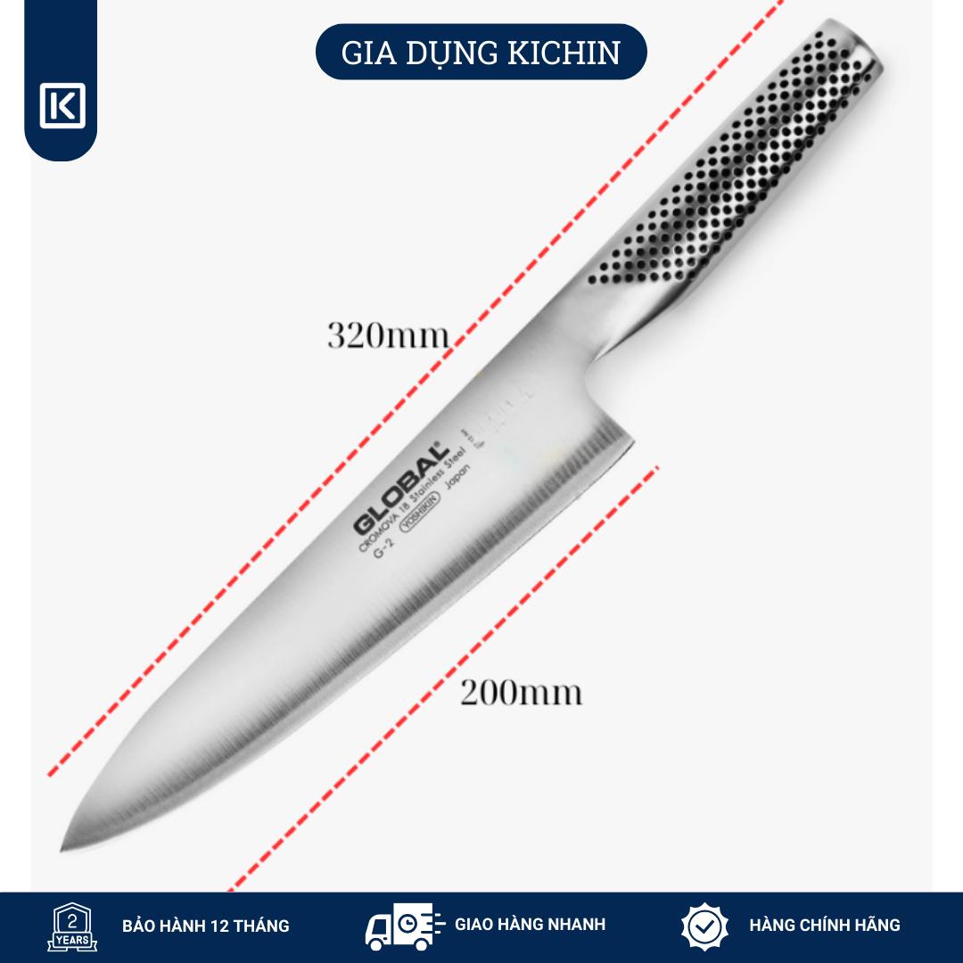 Dao bếp Nhật cao cấp Global G2 Chef - Dao thái thịt cá (200mm)