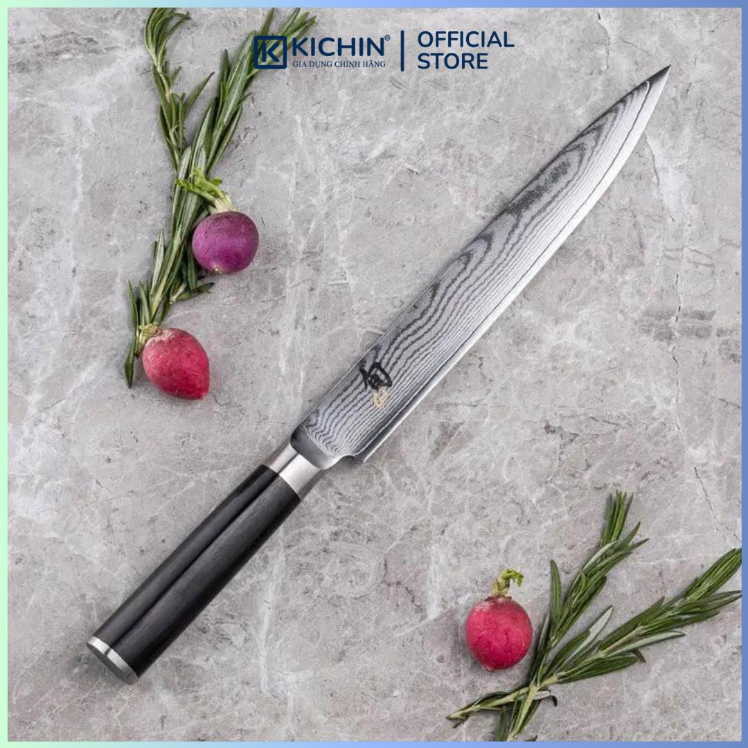 Dao bếp Nhật cao cấp Shun Premier Slicing - Dao thái lát thép Damascuss 69 lớp TDM0704 (240mm)