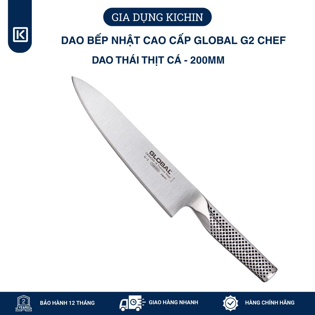Dao bếp Nhật cao cấp Global G2 Chef - Dao thái thịt cá (200mm)