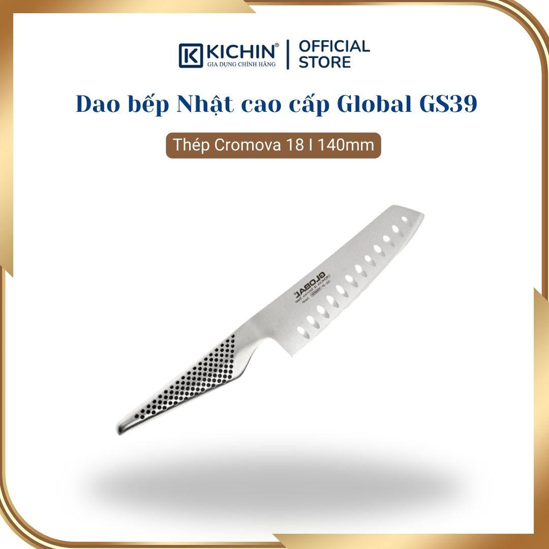 Dao bếp Nhật cao cấp Global GS39 = GS91 Nakiri - Dao thái rau củ chống dính (140mm)