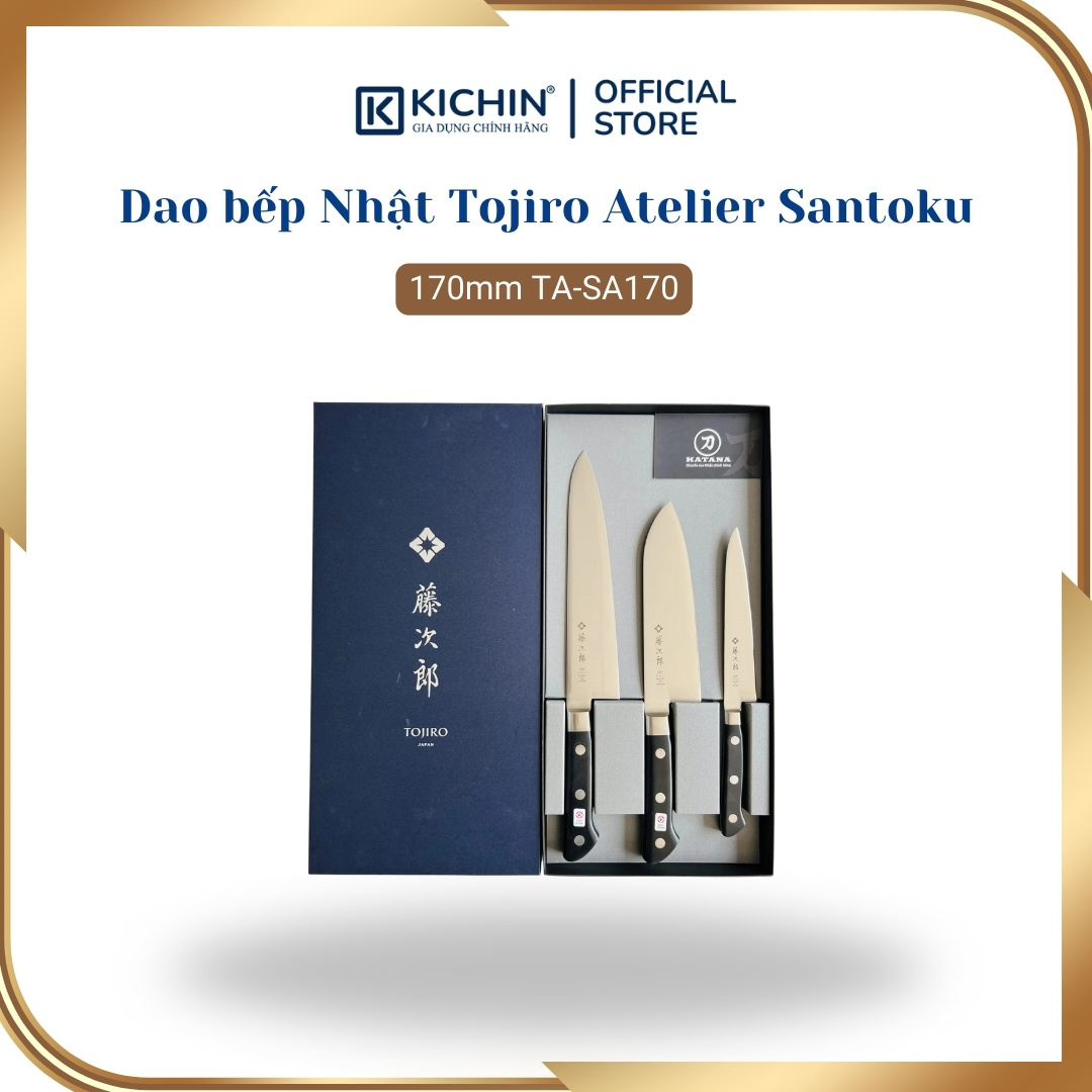 Bộ 3 dao bếp Nhật cao cấp Tojiro DP thép VG10 - Thái thịt cá - Thái đa năng - Gọt hoa quả FT-032