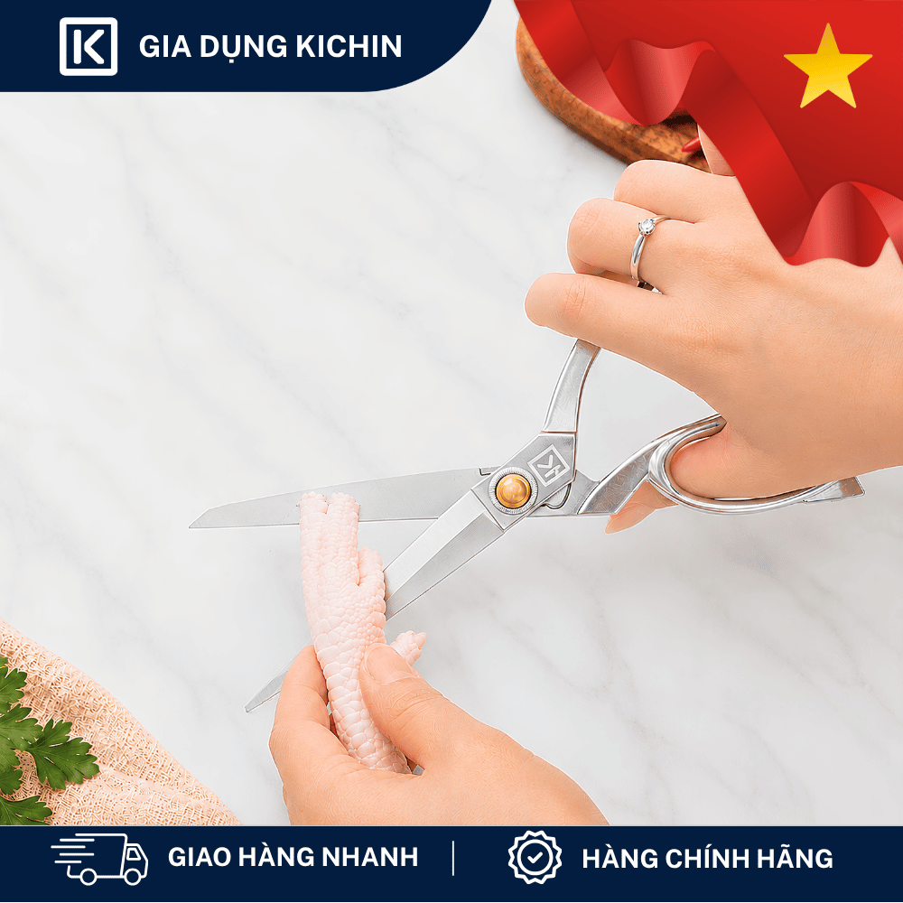 [COMBO TỰ DO] Bộ 2 dao KICHIN Origin + Kéo cắt đa năng KICHIN + Mài dao KICHIN MK01