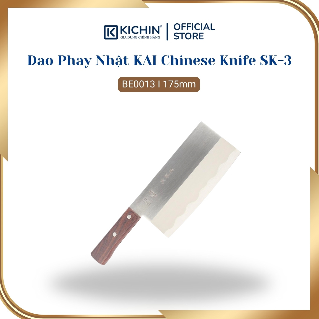 Dao Phay Nhật cao cấp KAI Chinese Knife SK-3 - Dao phay bản to BE0013 (175mm)