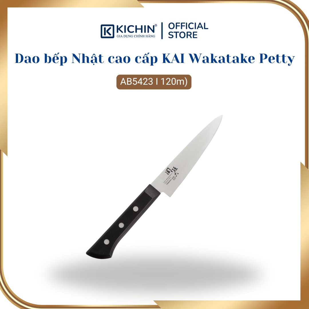 Dao bếp Nhật cao cấp KAI Wakatake Petty - Dao gọt hoa quả AB5423 (120mm)