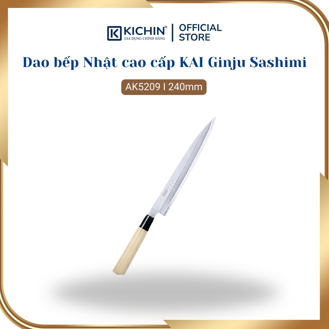 Dao bếp Nhật cao cấp KAI Ginju Sashimi - Dao thái Sashimi AK5209 (240mm)