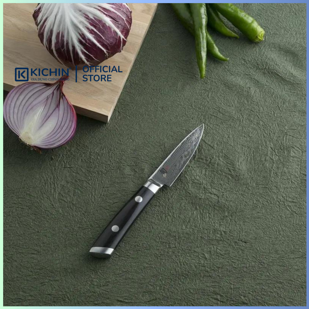 Dao gọt hoa quả cao cấp KAI Nhật Bản - Shun Kaji Paring thép SG-2 Damascus 33 lớp KDM0001 (89mm)