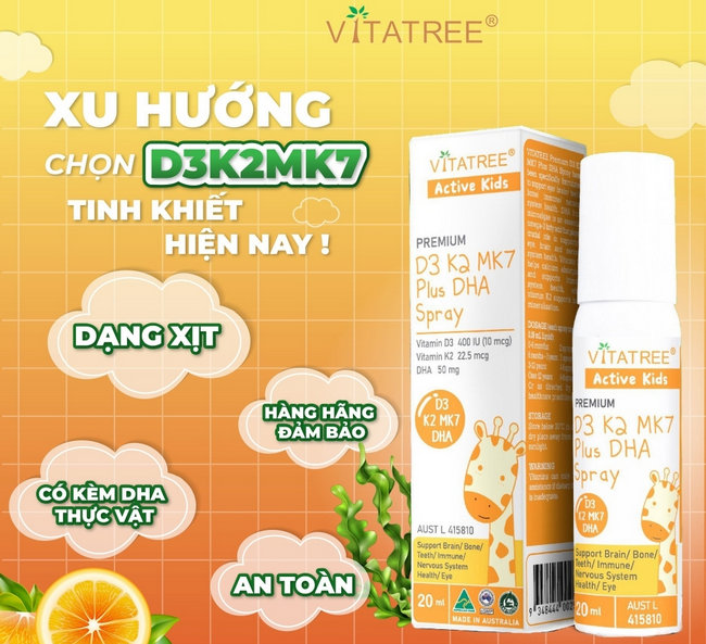 xit hong vitatre premium d3 k2 mk7 plus dha spray