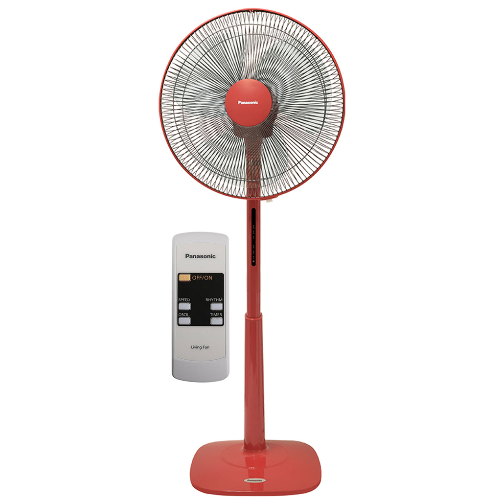 Quạt cây Panasonic F-409KMR (màu đỏ, 51W, có remote)