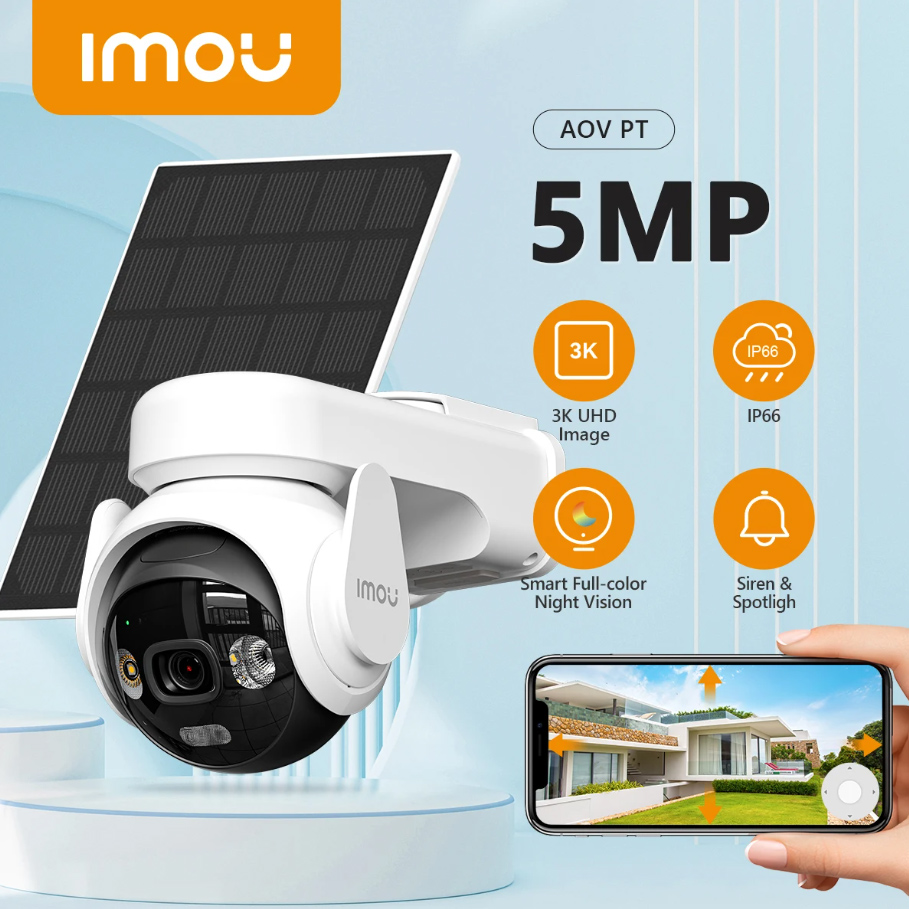 Camera IMOU IPC-B7ED-5M0TEA-EU/FSP14 (Quay quét 5MP, Wifi, 4G, Pin 10.000mAh, tấm Solar 5W)