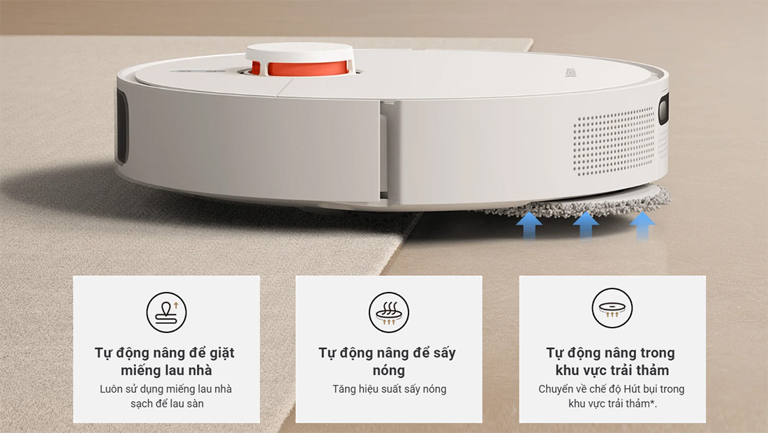Robot hút bụi lau nhà Xiaomi Vacuum X20+ (Tự động giặt rẻ lau, tự động đổ rác, chính Hãng, BH 12 tháng)