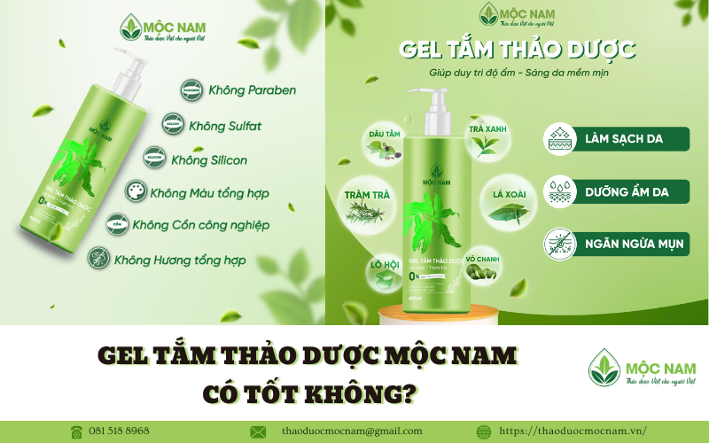 Gel tắm thảo dược Mộc Nam có tốt không?