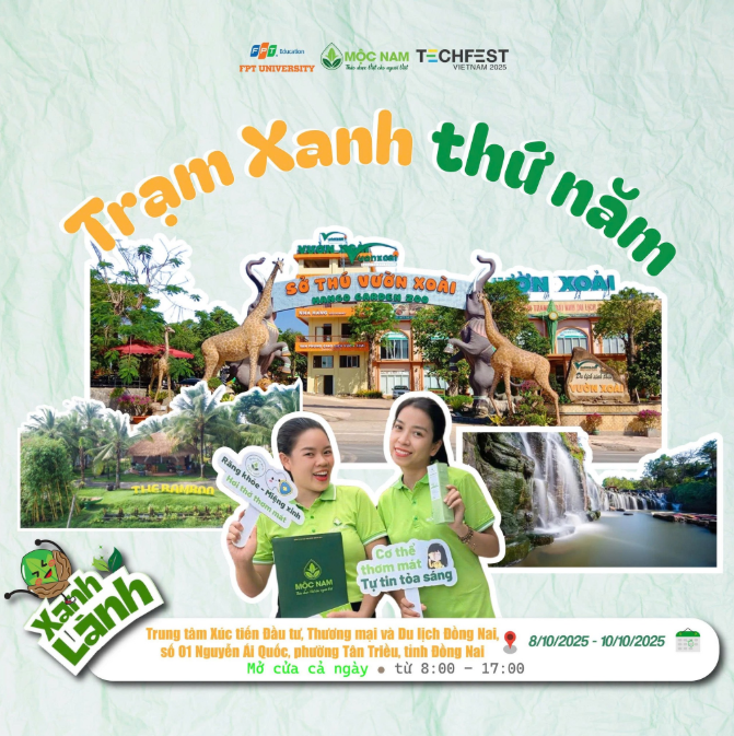 TRẠM XANH THỨ 5 CỦA MỘC NAM XUẤT HIỆN TẠI NGÀY HỘI TECHFEST 2025