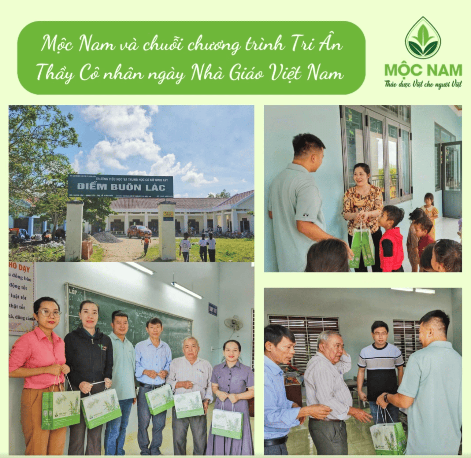 Mộc Nam tặng quà thầy cô giáo nhân dịp 20/11 – Tri ân những “người lái đò” thầm lặng