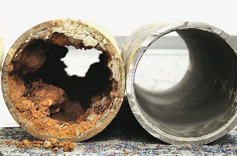 Ống nước bị cặn đá vôi