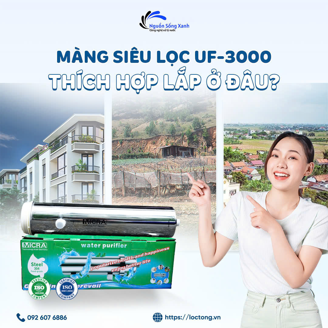 Màng lọc uf thích hợp lắp ở đâu